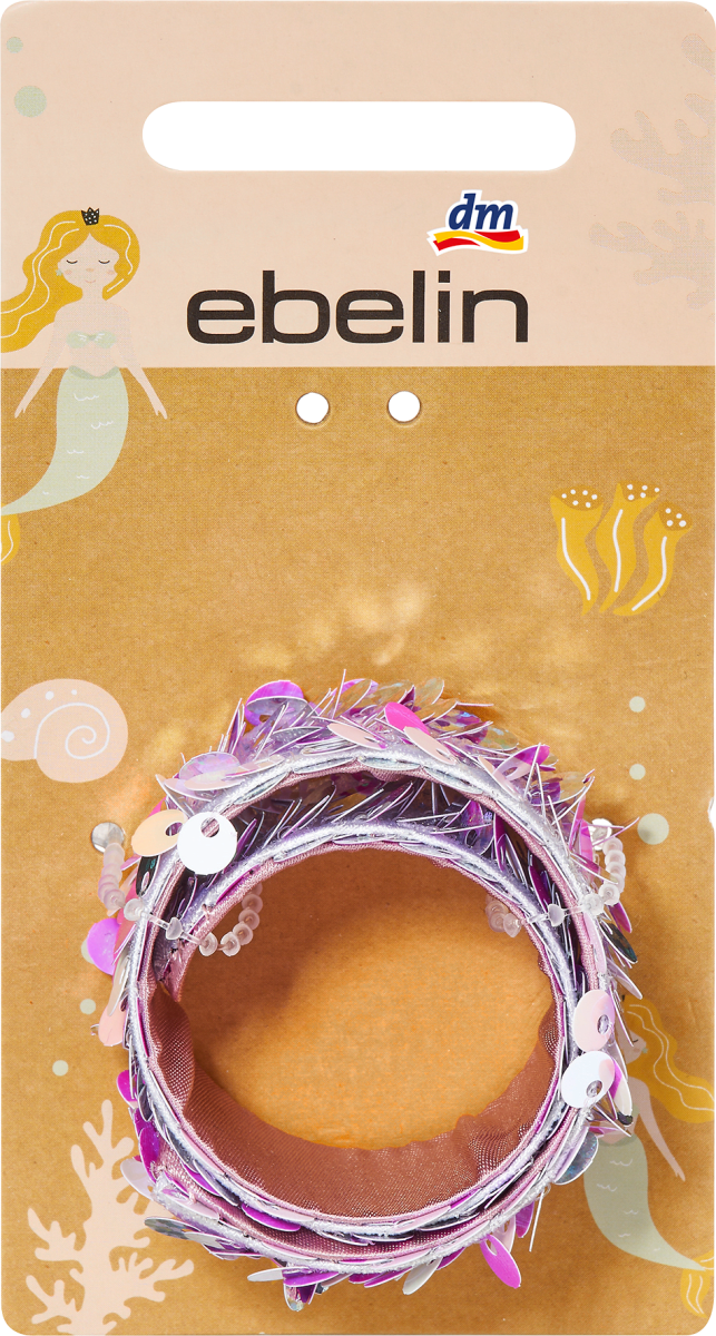 Schnapparmband mit Pailletten, 1 St