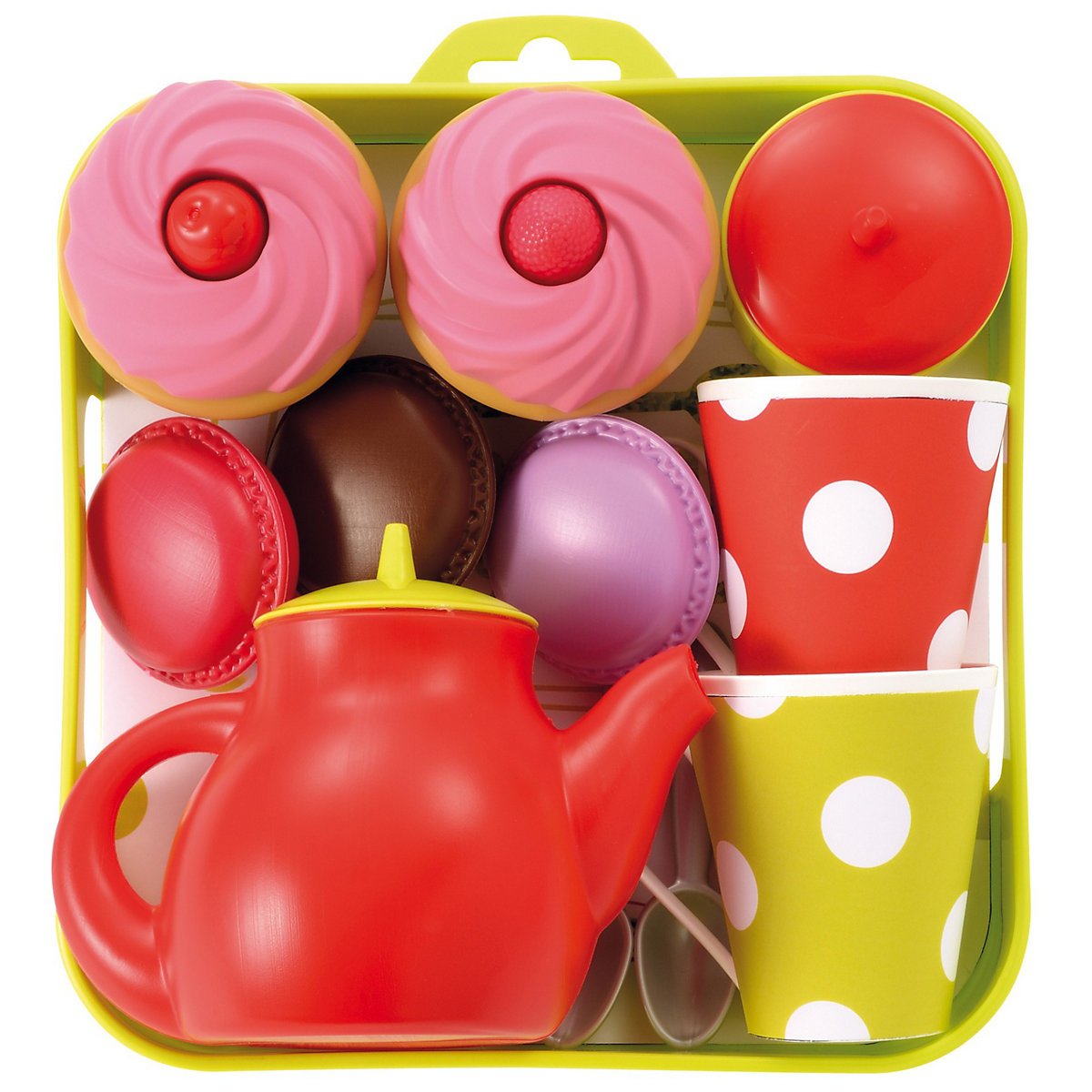 Tee-Set Tablett mit Cupcakes Spielgeschirr