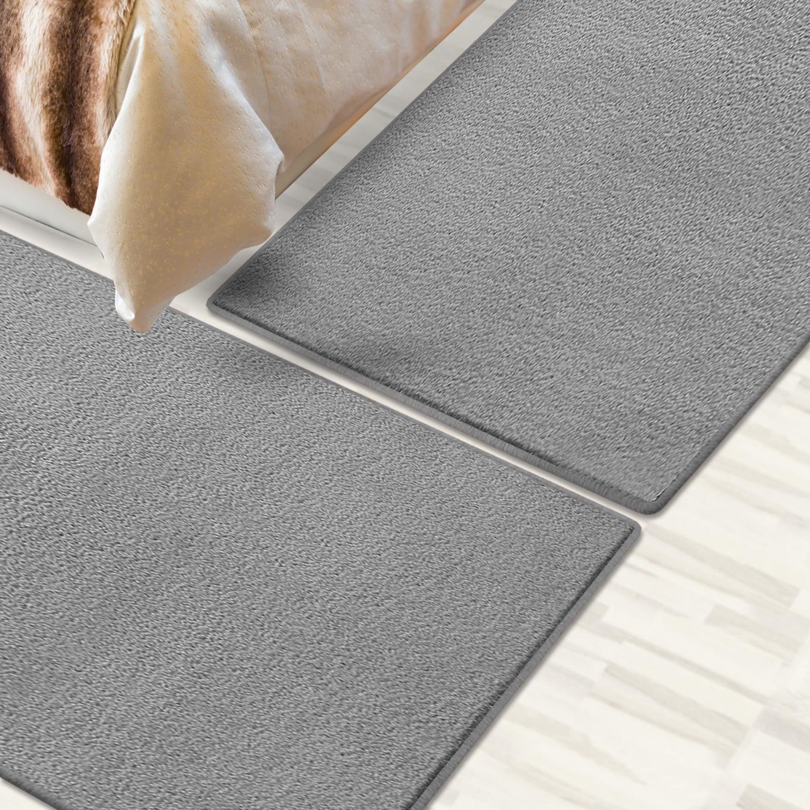 Hochflor-Bettumrandung Dynasty, verschiedene Farben & 3 Größen, Teppichläufer Floordirekt, Höhe 8.5 mm, (3-tlg), Velours