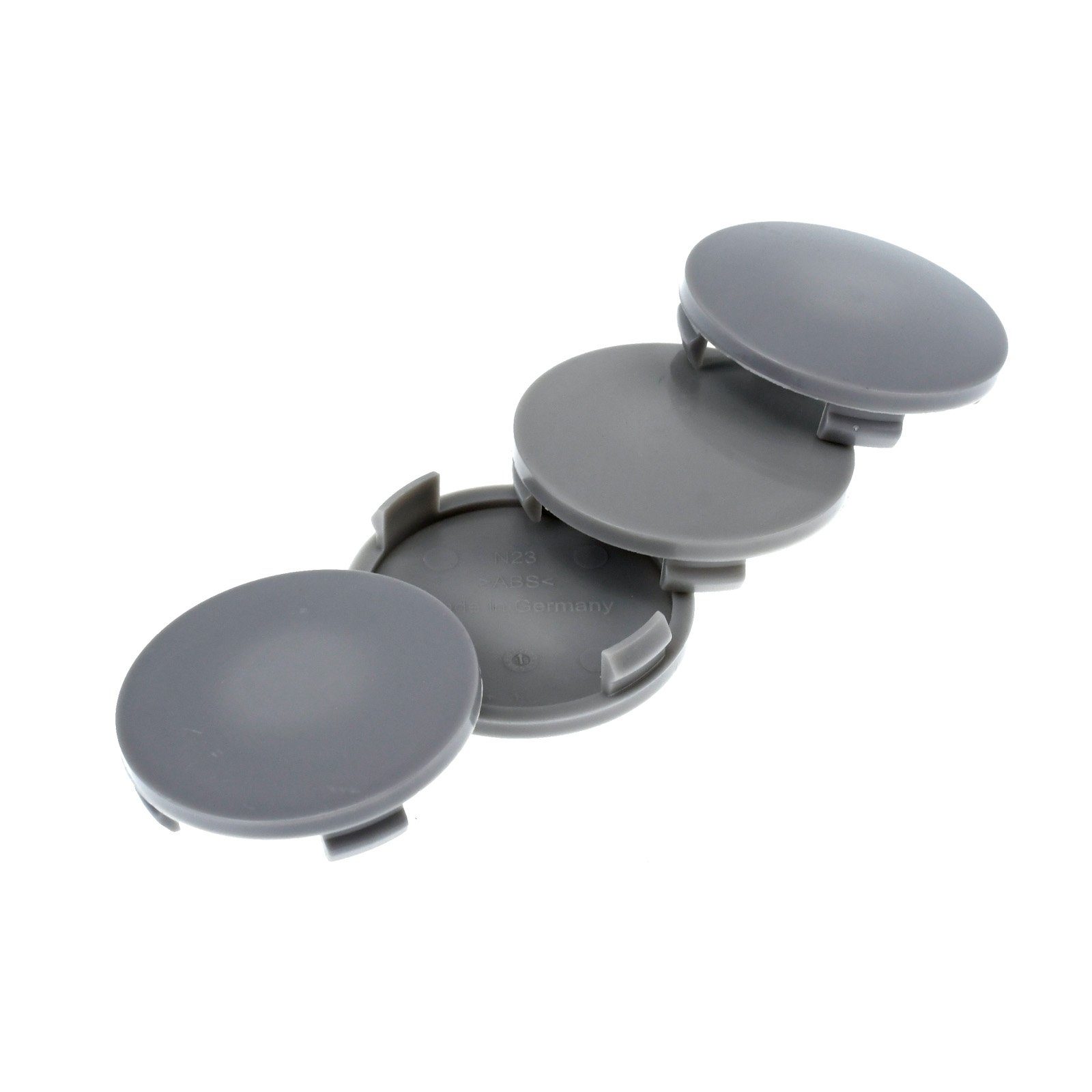 RKC Radkappe 4X 60mm Nabenkappen Kappen Grau Gewölbt für Alutec Rial Anzio