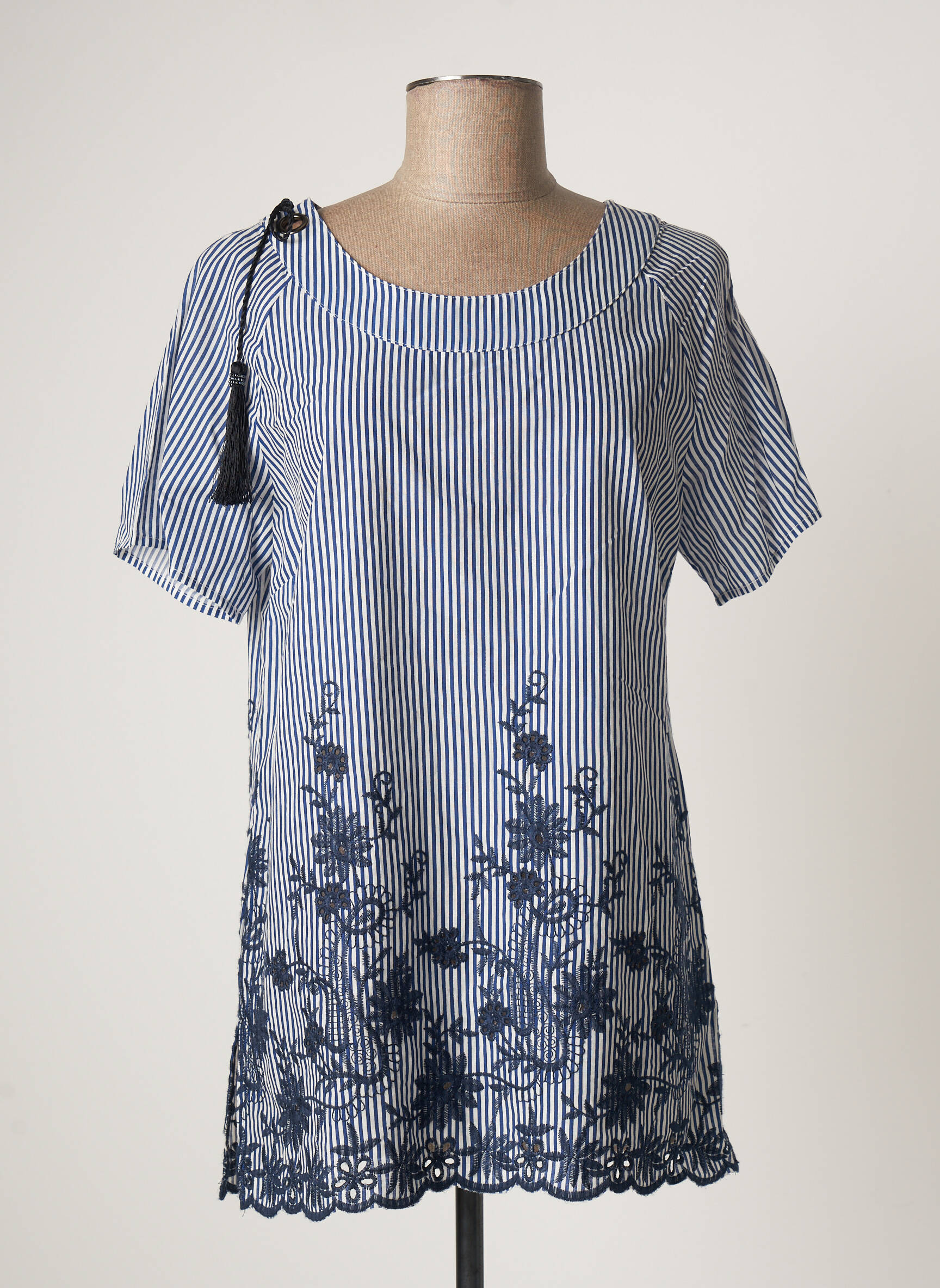 Fred Sabatier Tuniquemanchecourte Femme couleur bleu