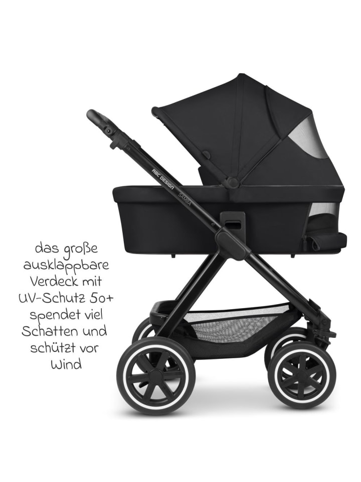 ABC-Design 3in1 Kinderwagen-Set Samba - inkl. Babywanne, in schwarz günstig kaufen onesize