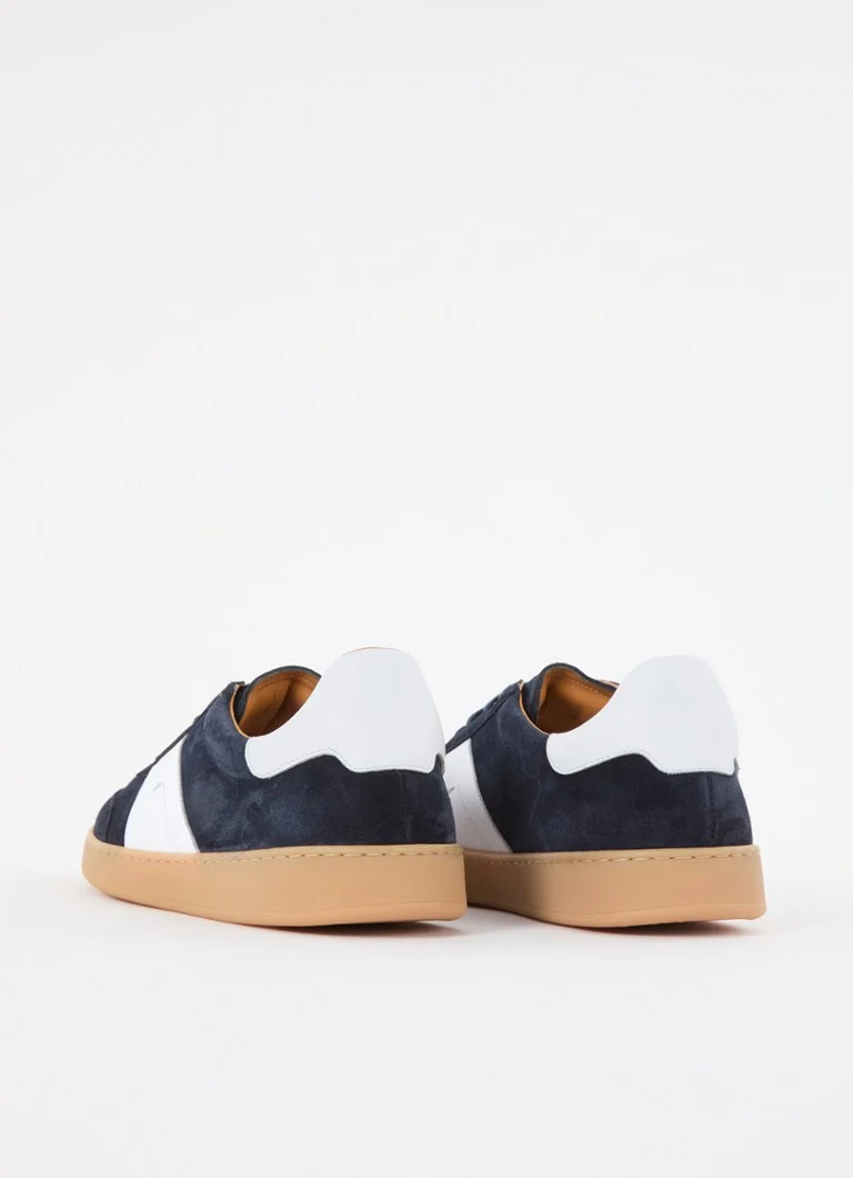 Magnanni suede sneaker with leather details
