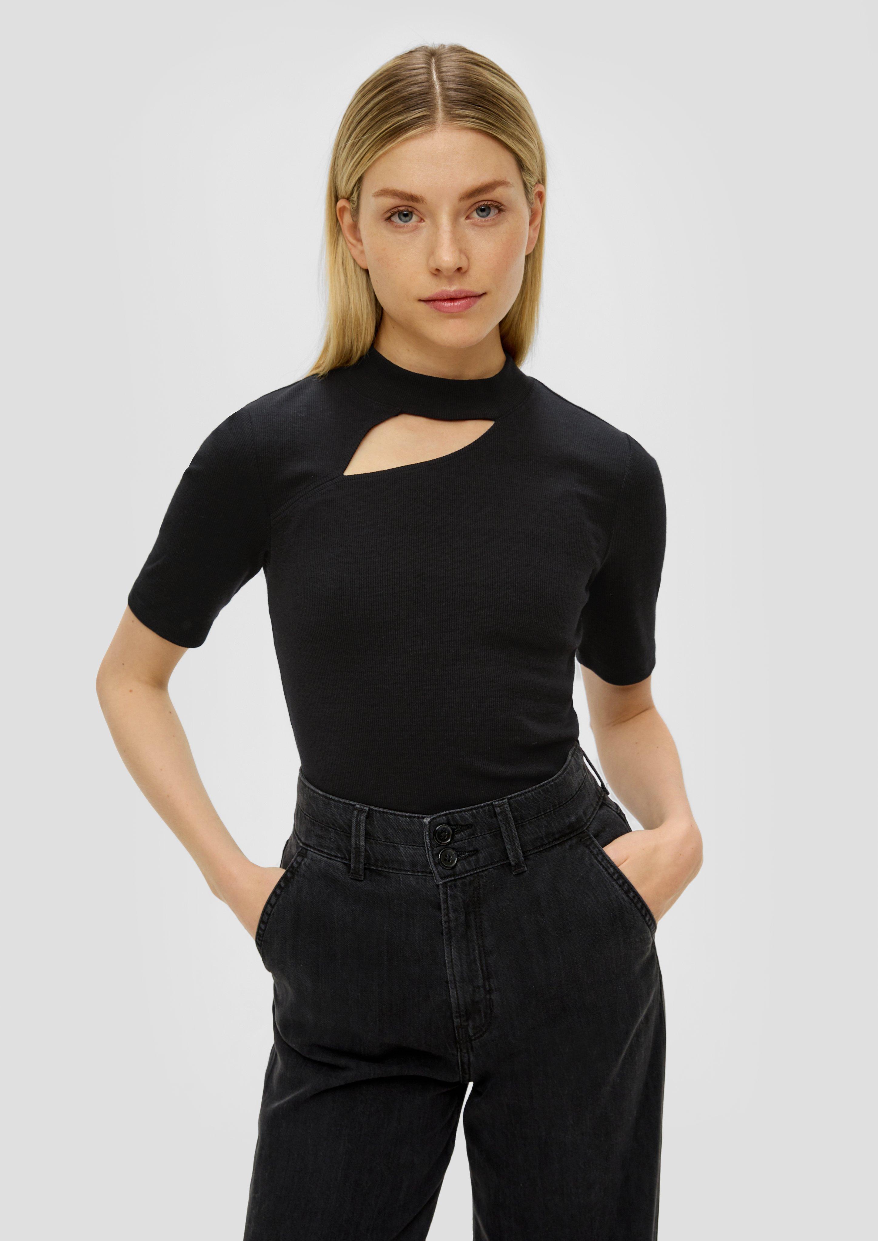 Rippshirt mit Cut-out-Detail  2152049-9999