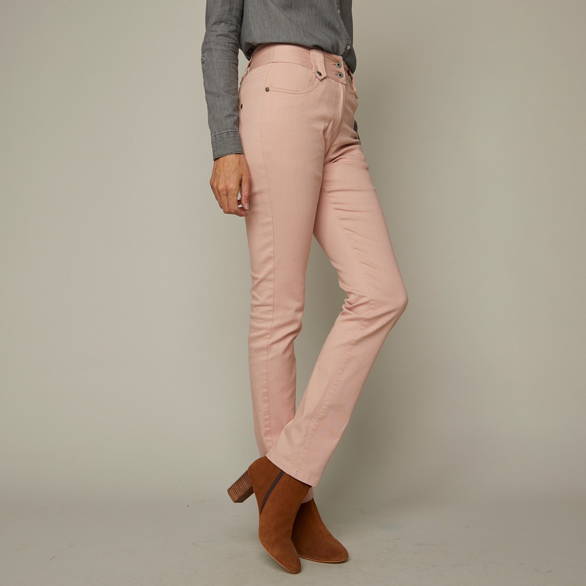 Pantalon droit taille haute