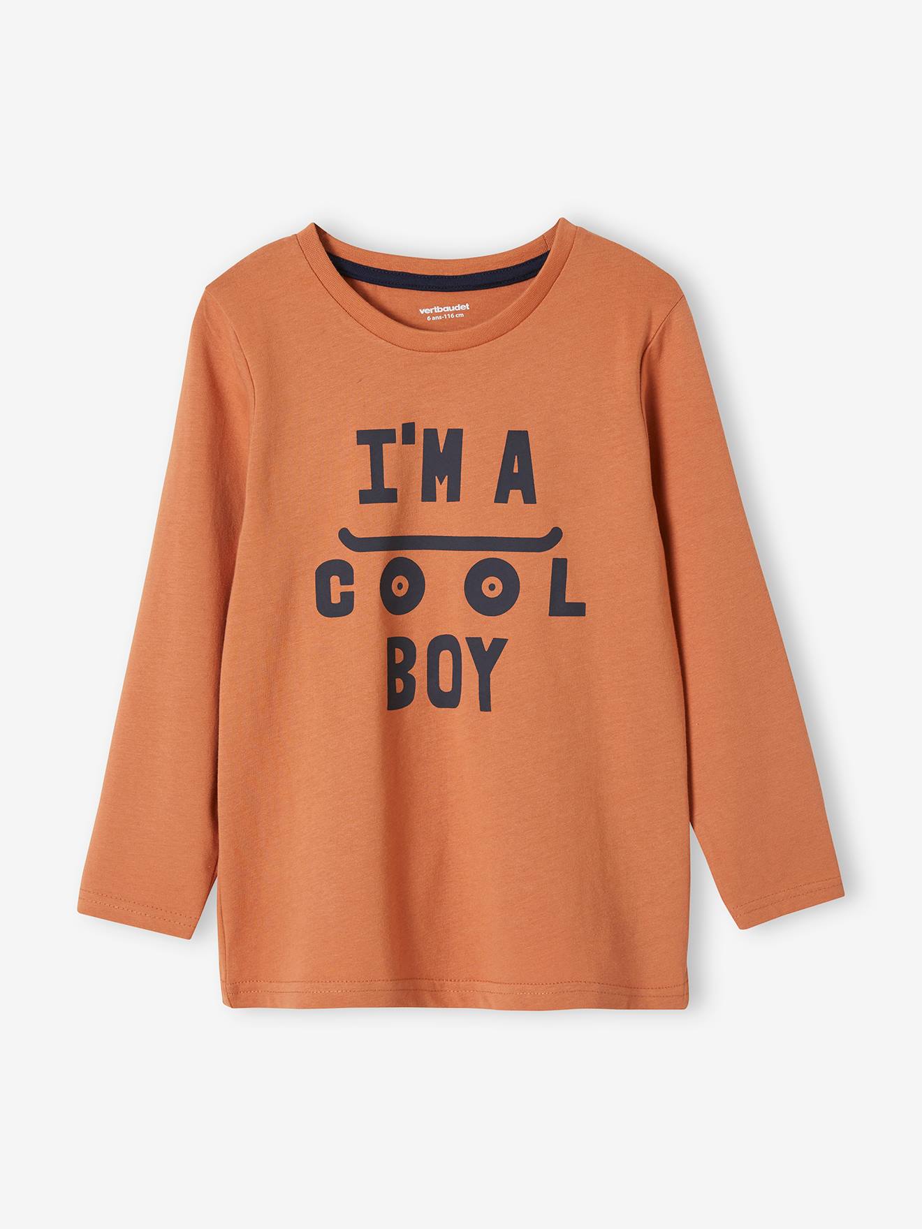 T-shirt message graphique Basics garçon orange