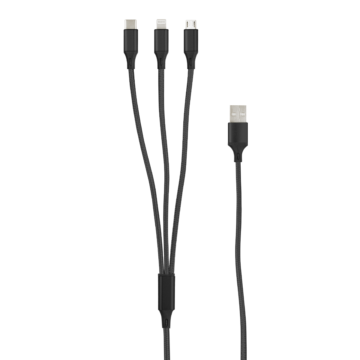 Fontastic 3in1 Essential Ladekabel TypC/8-PIN/Micro USB 1.2M