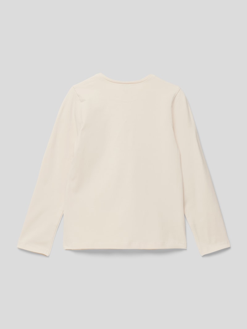 Longsleeve mit Motiv-Stickerei in ecru
