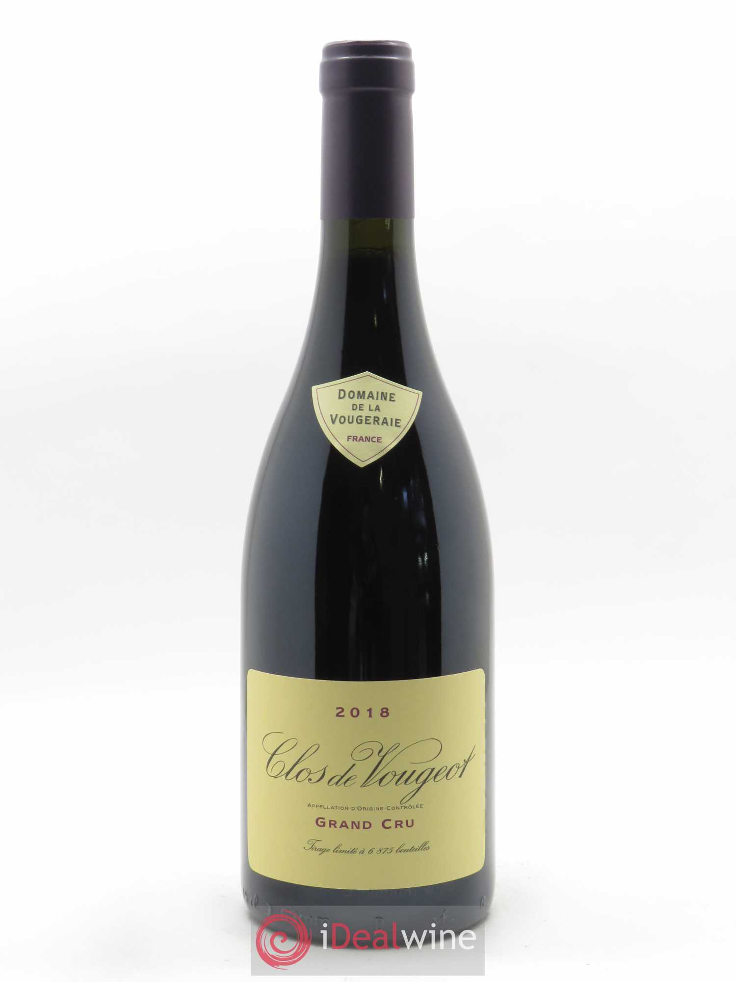 Clos de Vougeot Grand Cru La Vougeraie  2018 - Lot de 1 Bouteille