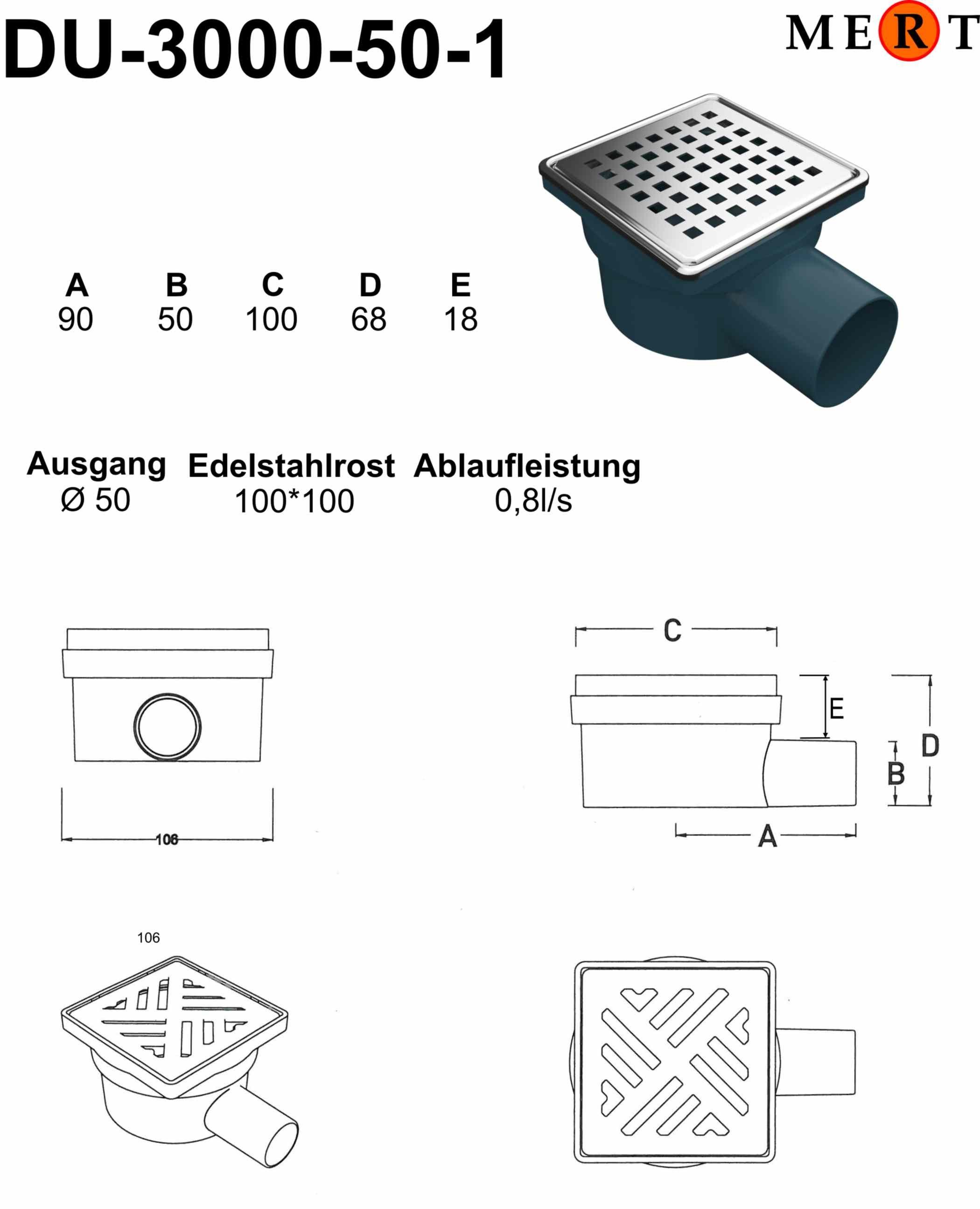 MERT Bodenablauf