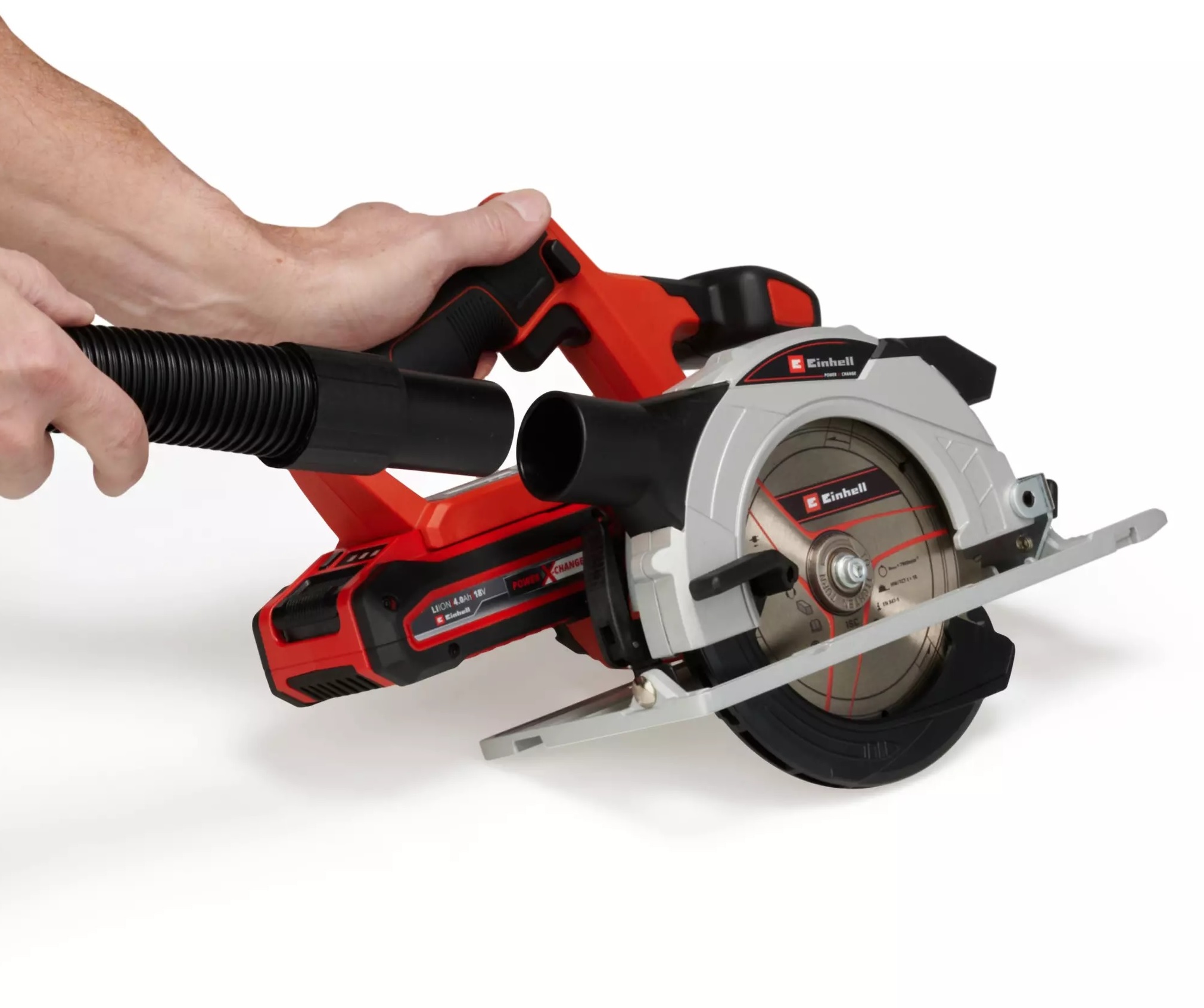 Fierăstrău circular fără fir Einhell 4331220 TE-CS 18/150 Li Solo 150 mm fără baterie și încărcător în cutie