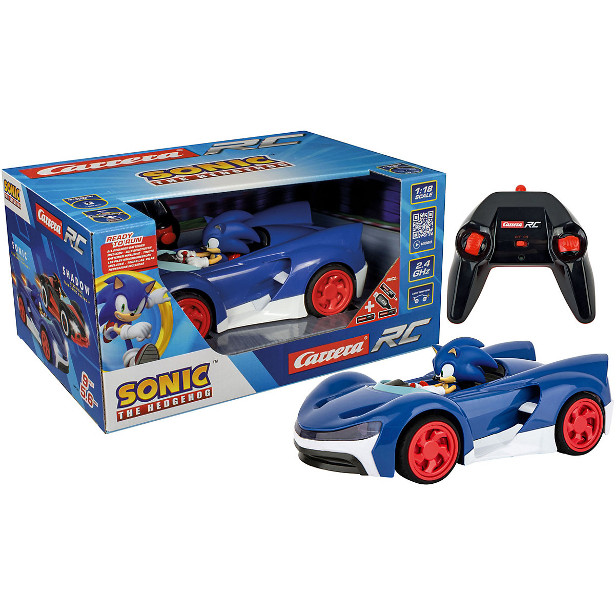 CARRERA RC - 2,4GHz Team Sonic Racing - Sonic, Ferngesteuertes Auto ab 6 Jahren