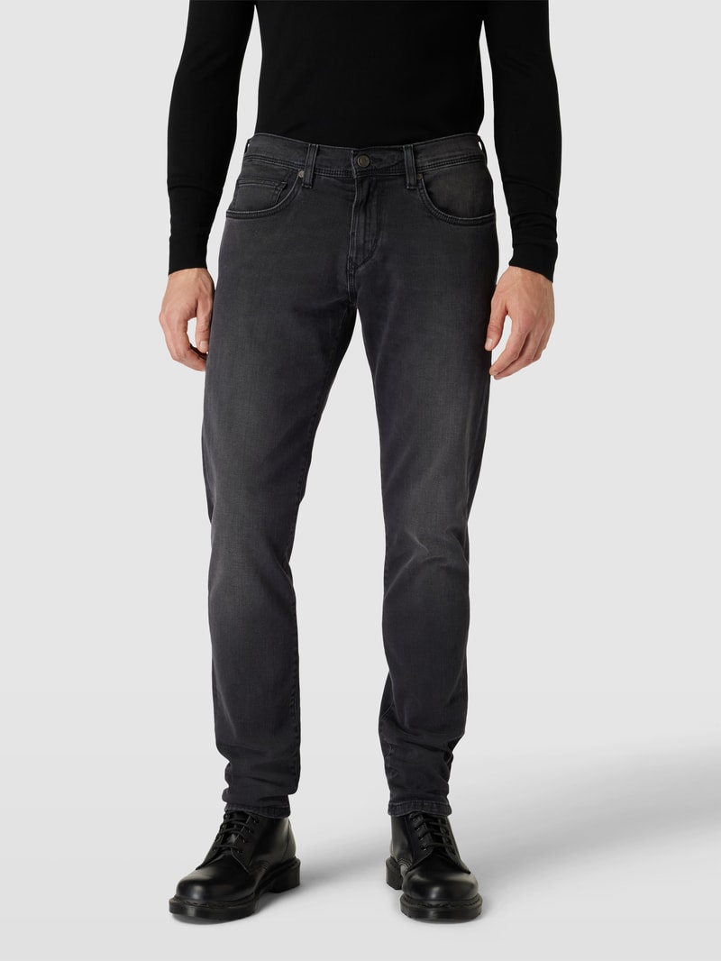 Regular Fit Jeans mit Eingrifftaschen Modell 'Jaden' in schwarz