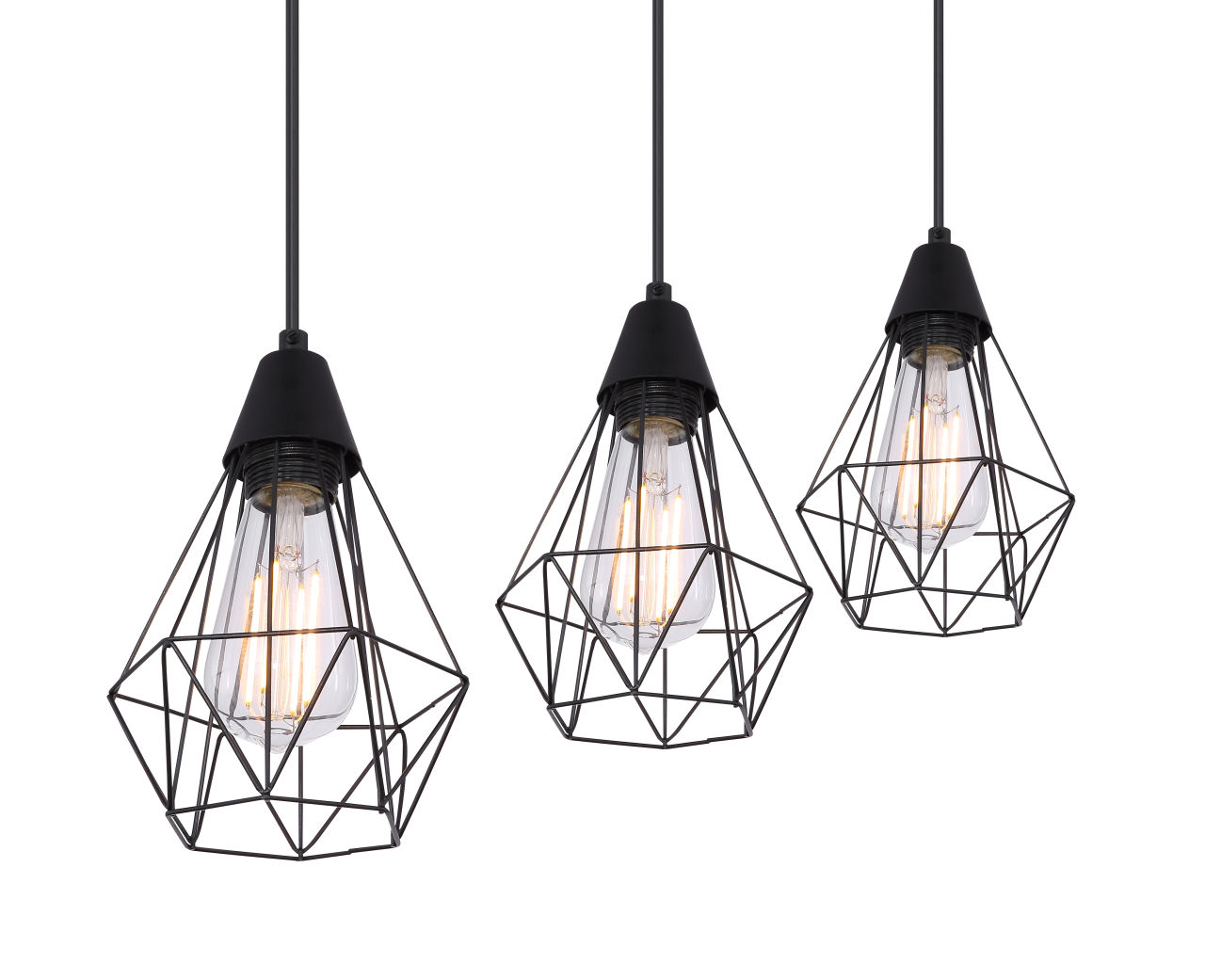 Globo Lighting - ISABELLA - Hängeleuchte Metall schwarz matt, 3x E27