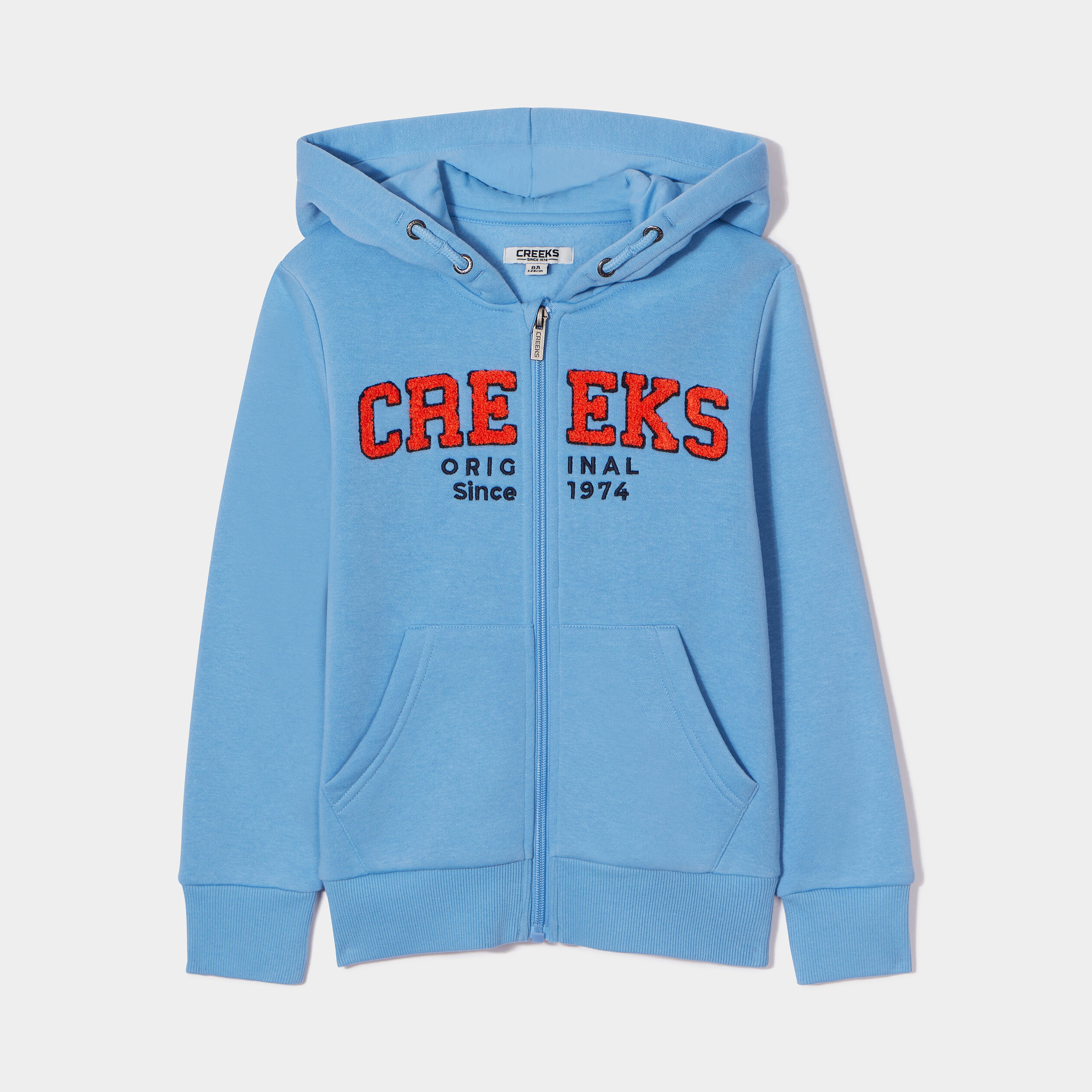 Sweat zippé à capuche Creeks bleu garçon | La Halle