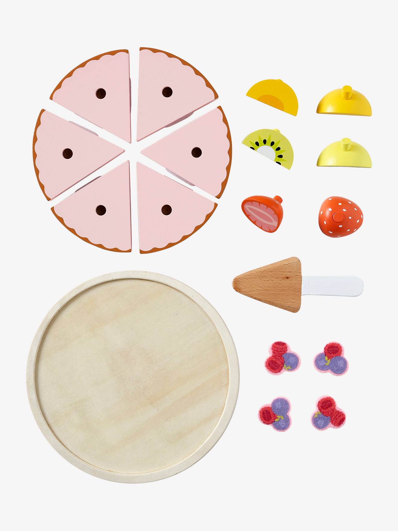 Vertbaudet Kinder Früchte-Tarte aus Holz FSC - gelb