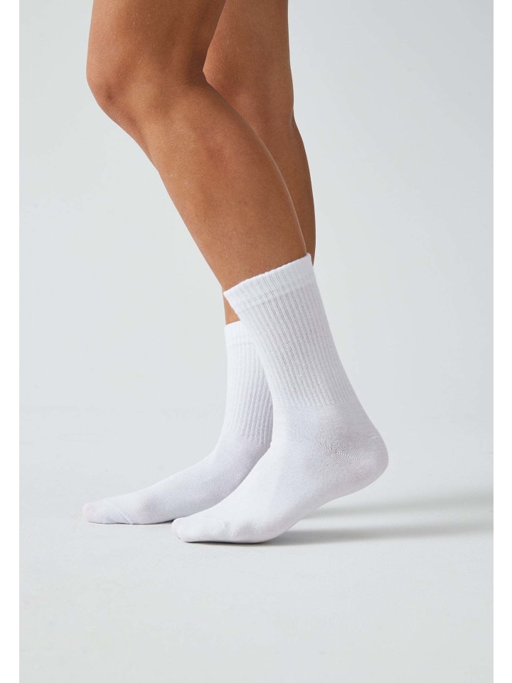 SNOCKS Tennissocken aus Bio-Baumwolle 4 Paar in Weiß günstig kaufen