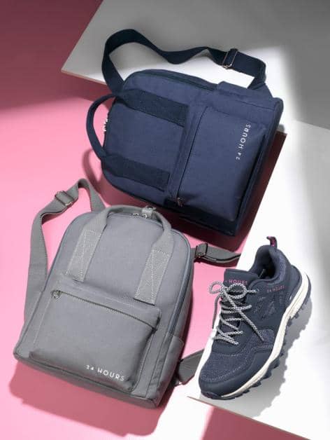 Rucksack mit aufgesetztem Reißverschlussfach