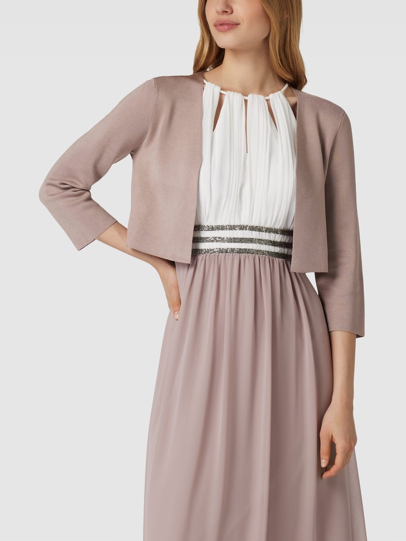 Bolero mit Strukturmuster in taupe