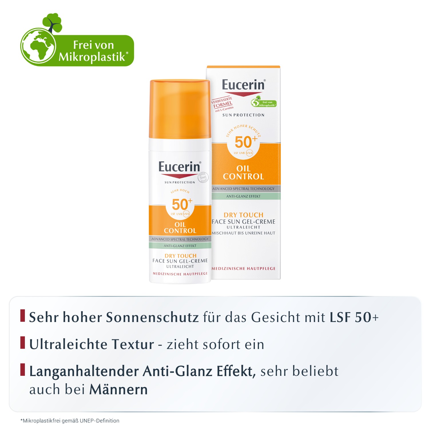 Oil Control Face Sun Gel-Creme LSF 50+