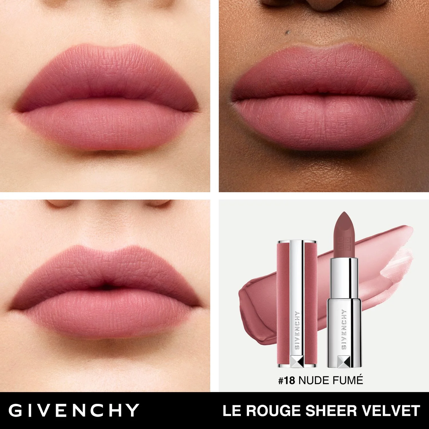 Le Rouge Sheer Velvet Lips - Matte Lipstick, Lippenstift