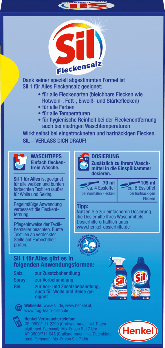 Fleckenentferner Salz All-in-1, 0,5 kg
