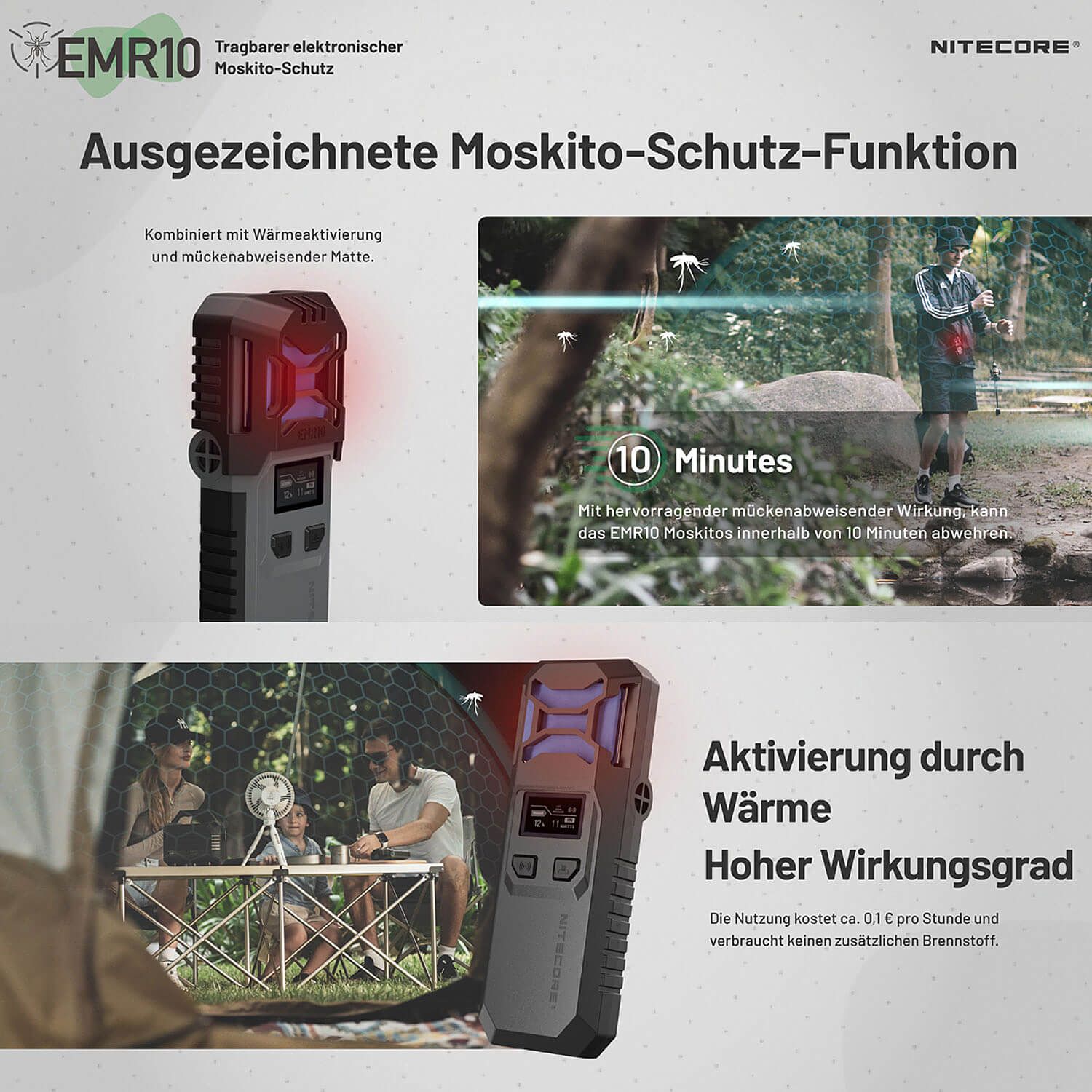 Mückenabwehrgerät EMR10 mit Powerbank-Funktion