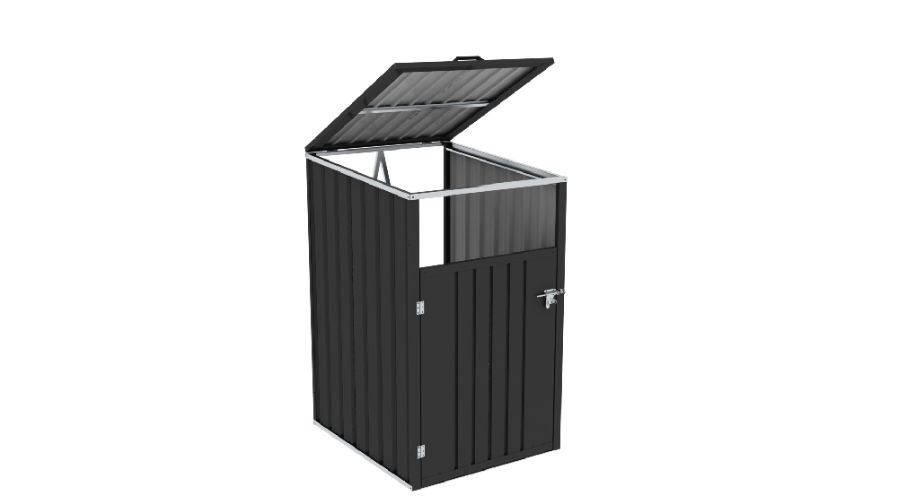 HC Garten & Freizeit Mülltonnenbox für eine Mülltonne 240 Liter mit aufklappbaren Dach & Griff BSW-MK1