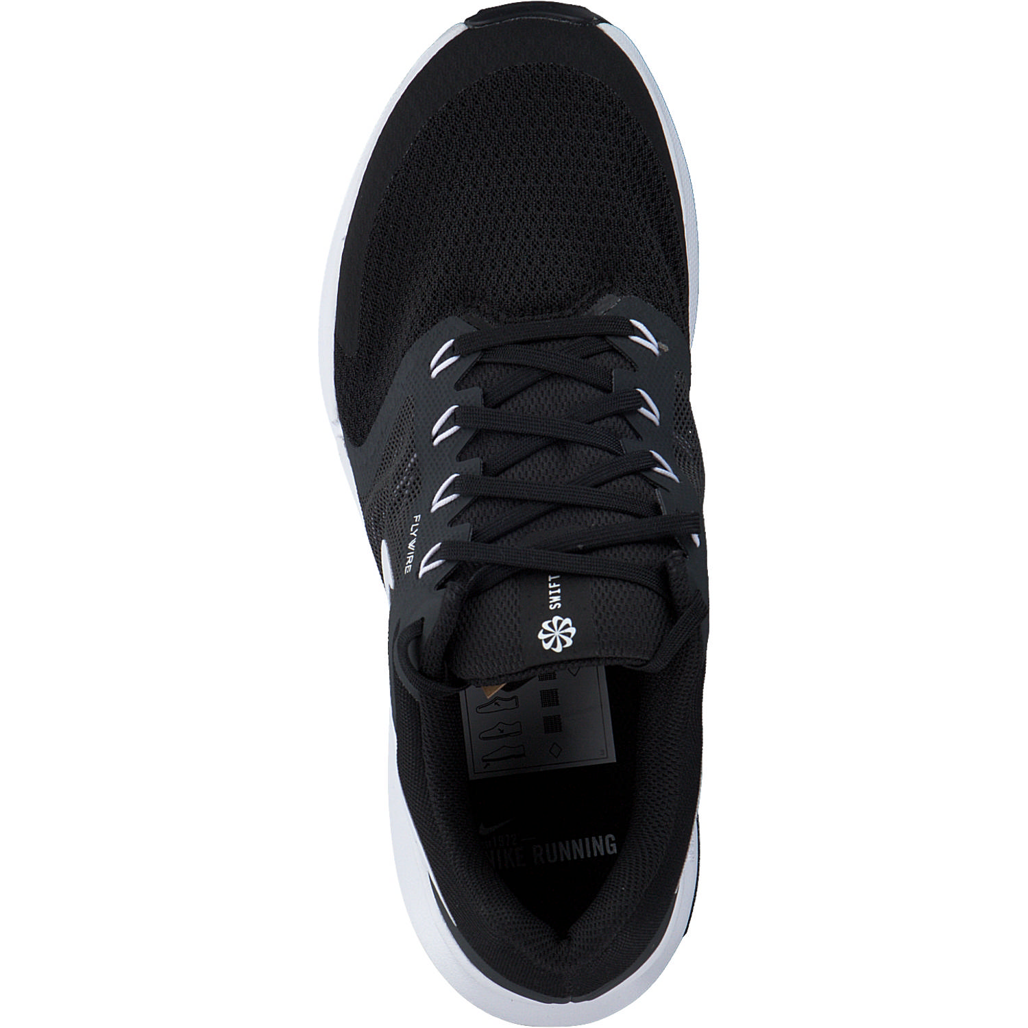Nike Run Swift 3 DR2698, Schnürschuhe, Damen, black/white/dk smoke grey