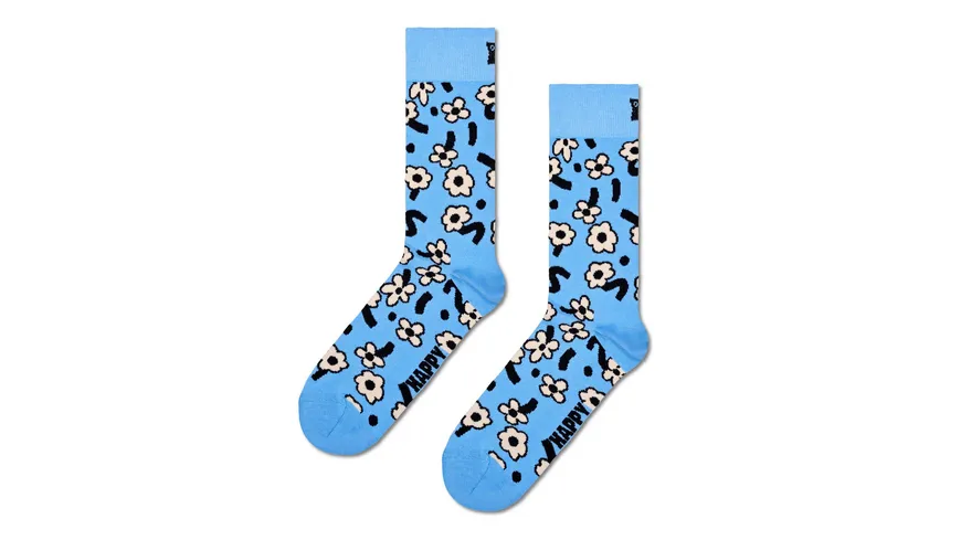 Happy Socks Unisex Socken Dancing Flower Light Blue