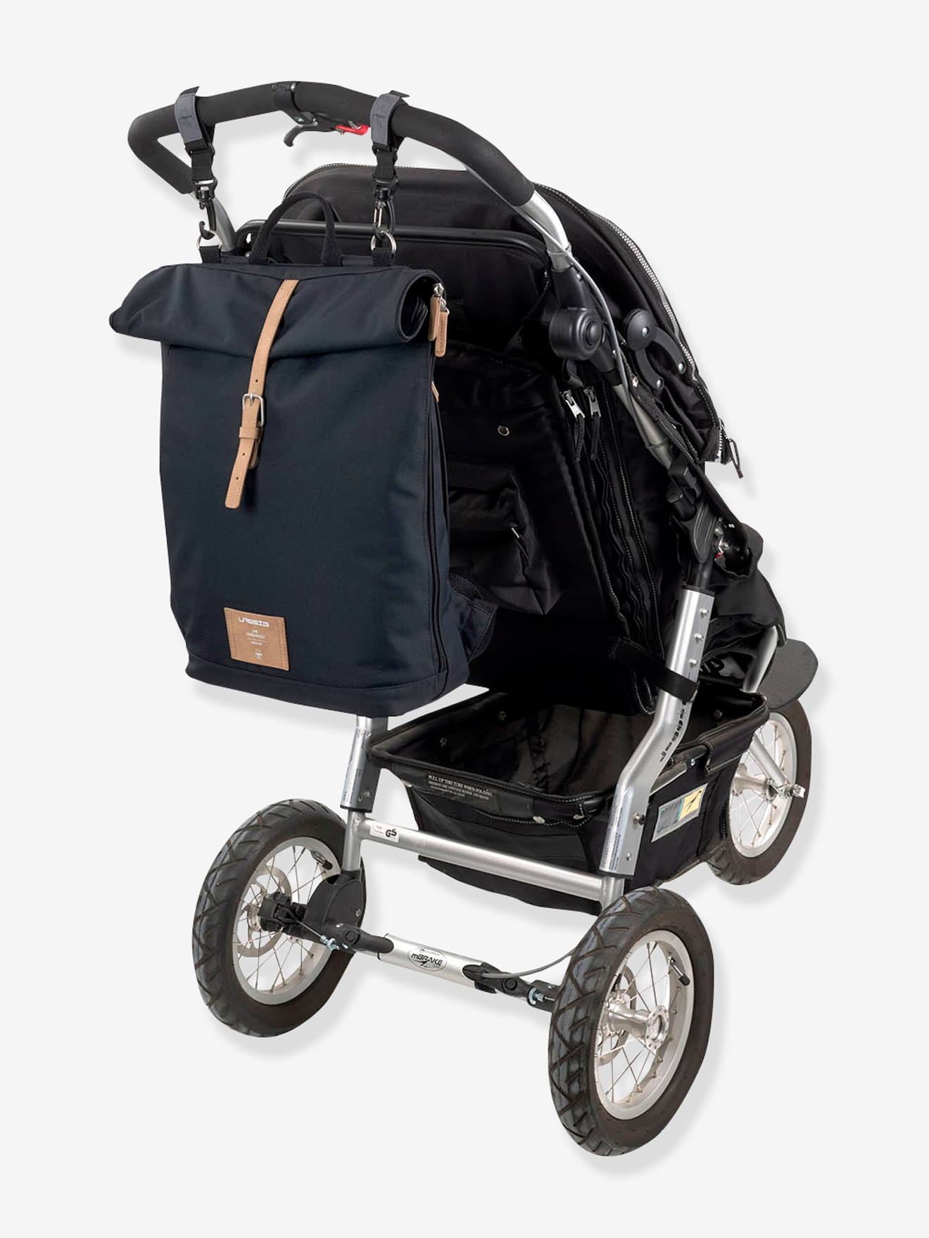 Sac à dos à langer Green Label LÄSSIG Rolltop gris anthracite