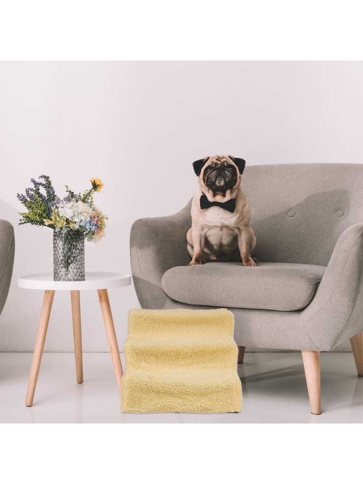 relaxdays Hundetreppe in Beige - (B)35x (H)30 x (T)45 cm günstig kaufen onesize