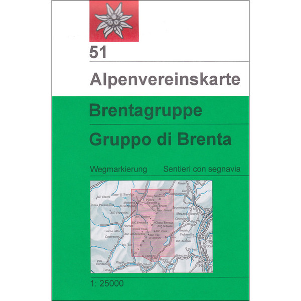DAV 51 BRENTAGRUPPE - Wanderkarte