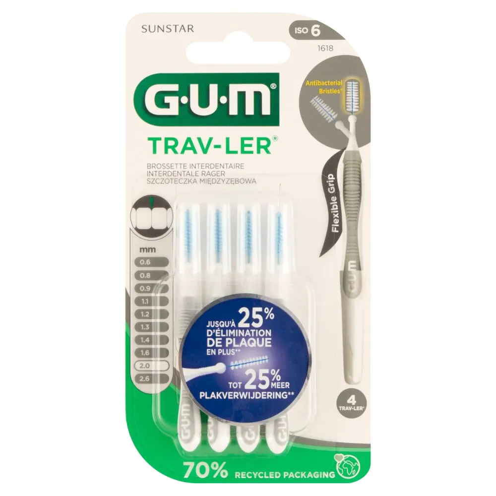 Gum Trav-Ler 2,0 mm interdentalbørster