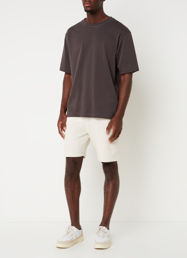 Pantaloni de trening Reiss Tyne cu croială dreaptă și imprimeu în culorile heather.