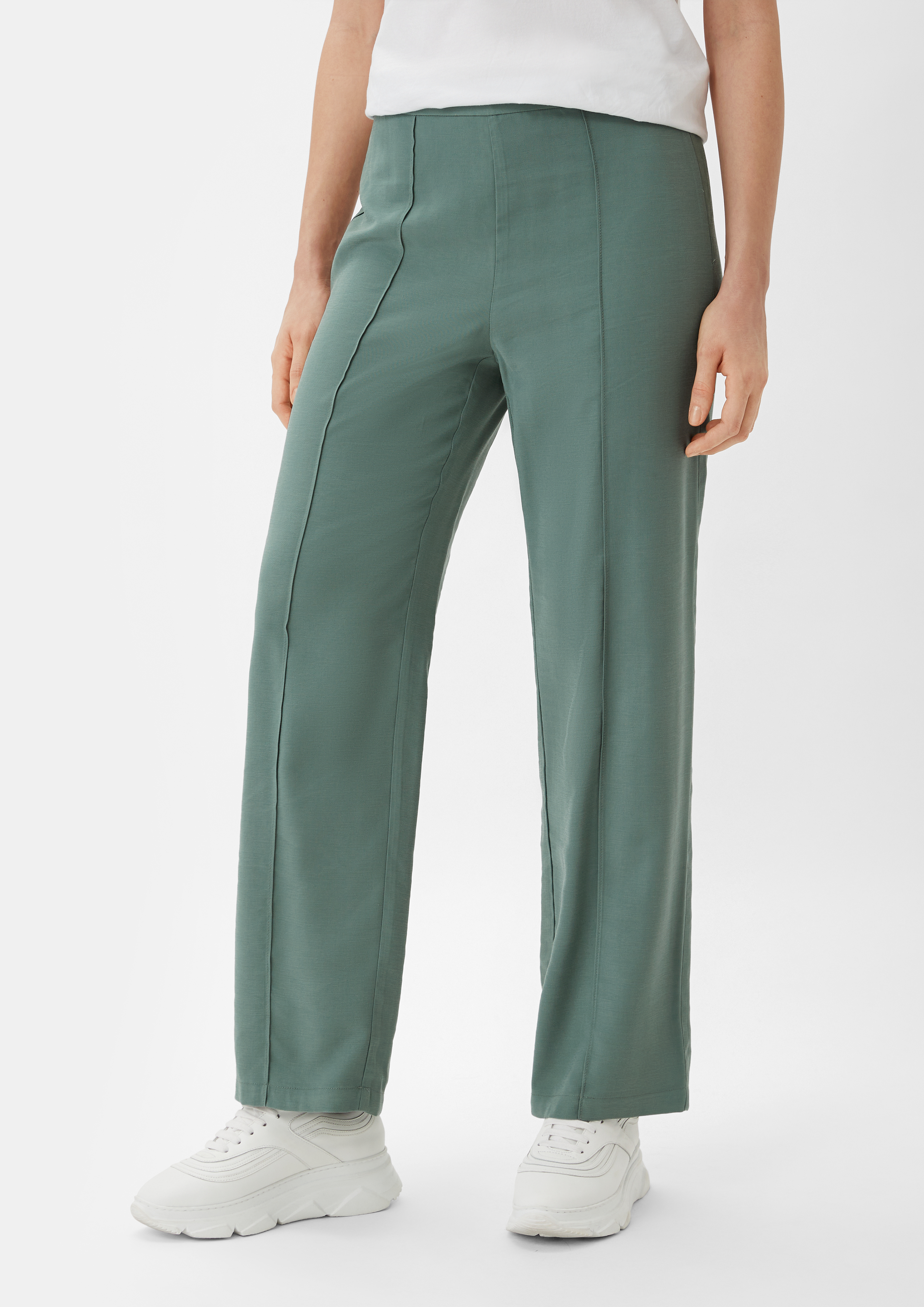 Regular: Twill-Hose mit Reißverschluss - 7819