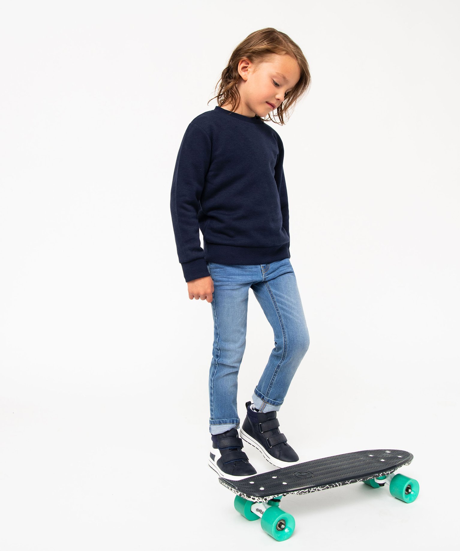 Jean Garçon coupe slim 5 poches stone | GEMO