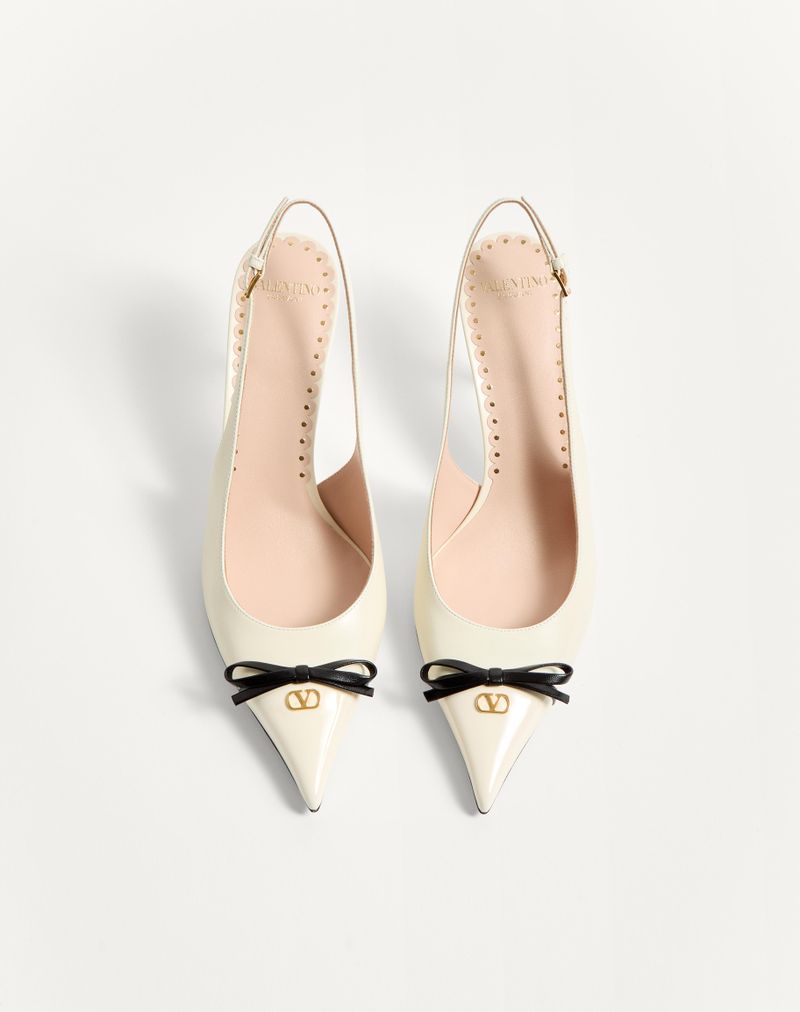 Bepointy 80mm slingback-pumps i laklæder og børnestil
