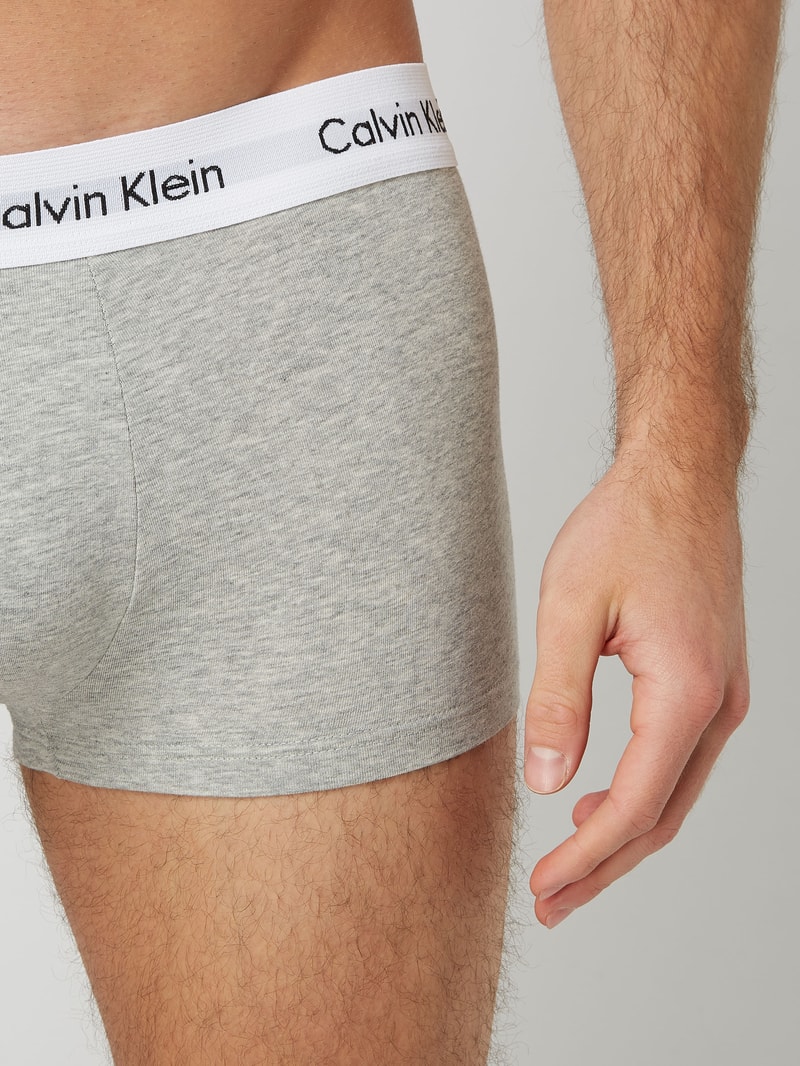 Trunks im 3er-Pack - kurzes Bein in mittelgrau meliert