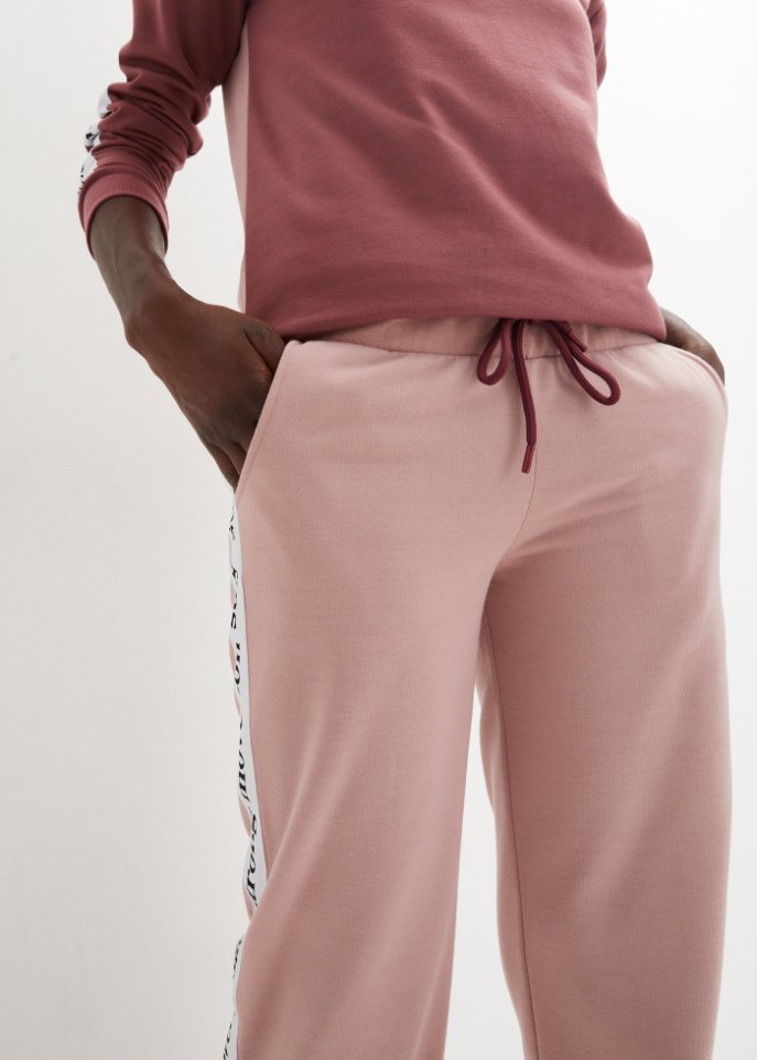 Jogginganzug mit Sweatpullover und weiter Hose (2-tlg. Set)