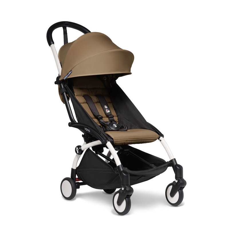 Poussette yoyo2 4 roues châssis blanc assise 6+ toffee Babyzen