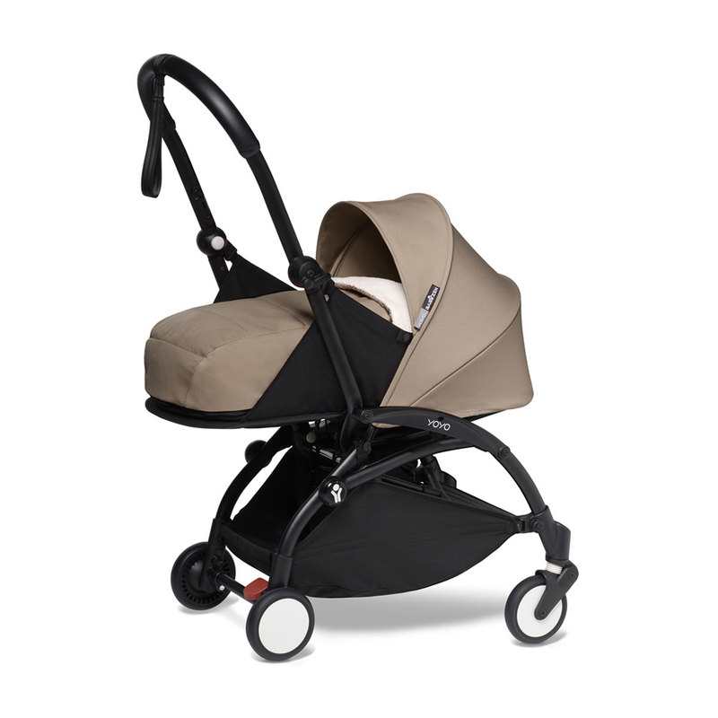 Poussette Yoyo2 châssis noir et assise 0+ taupe Babyzen