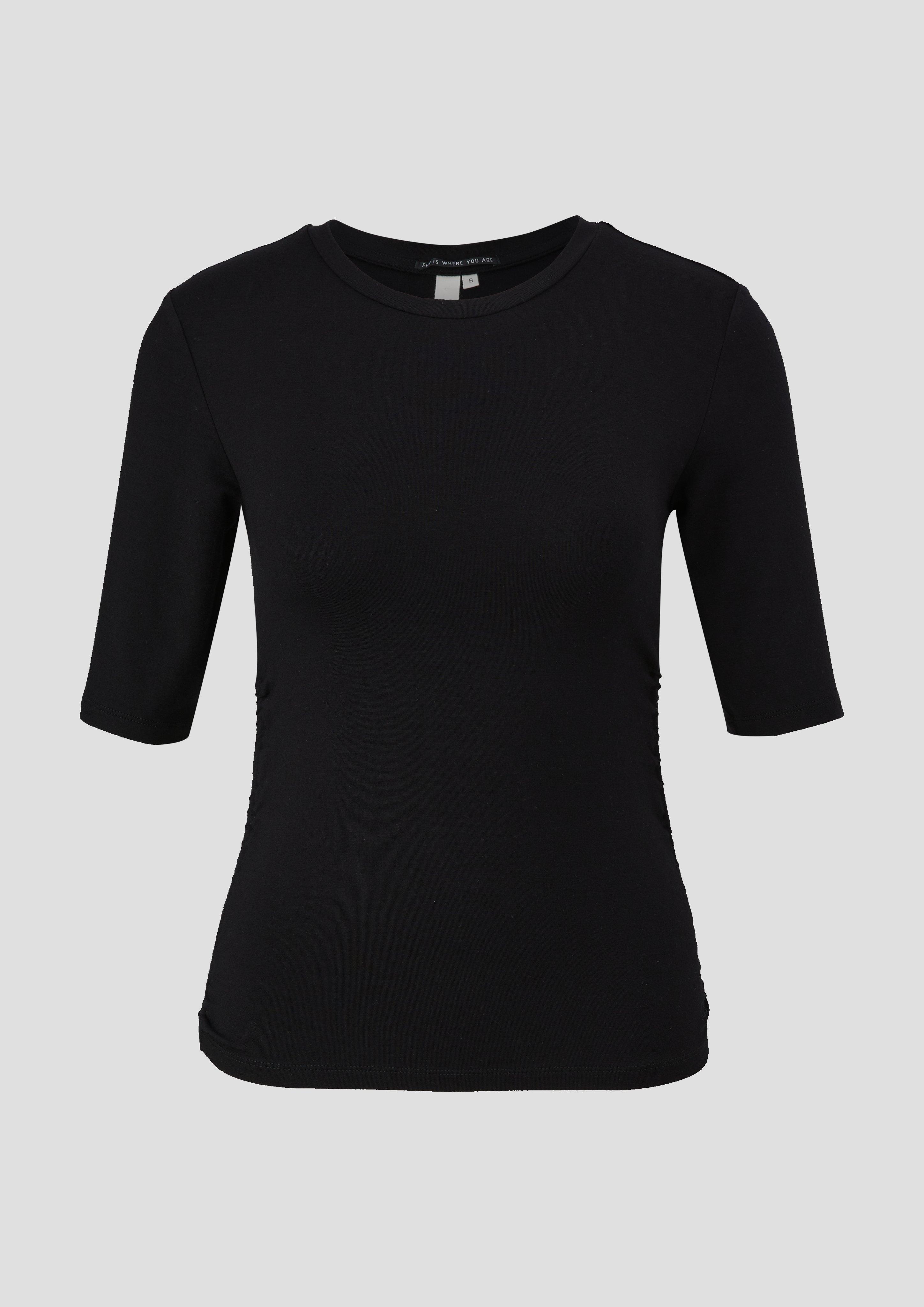 Viskoseshirt mit seitlicher Raffung  2144053-9999