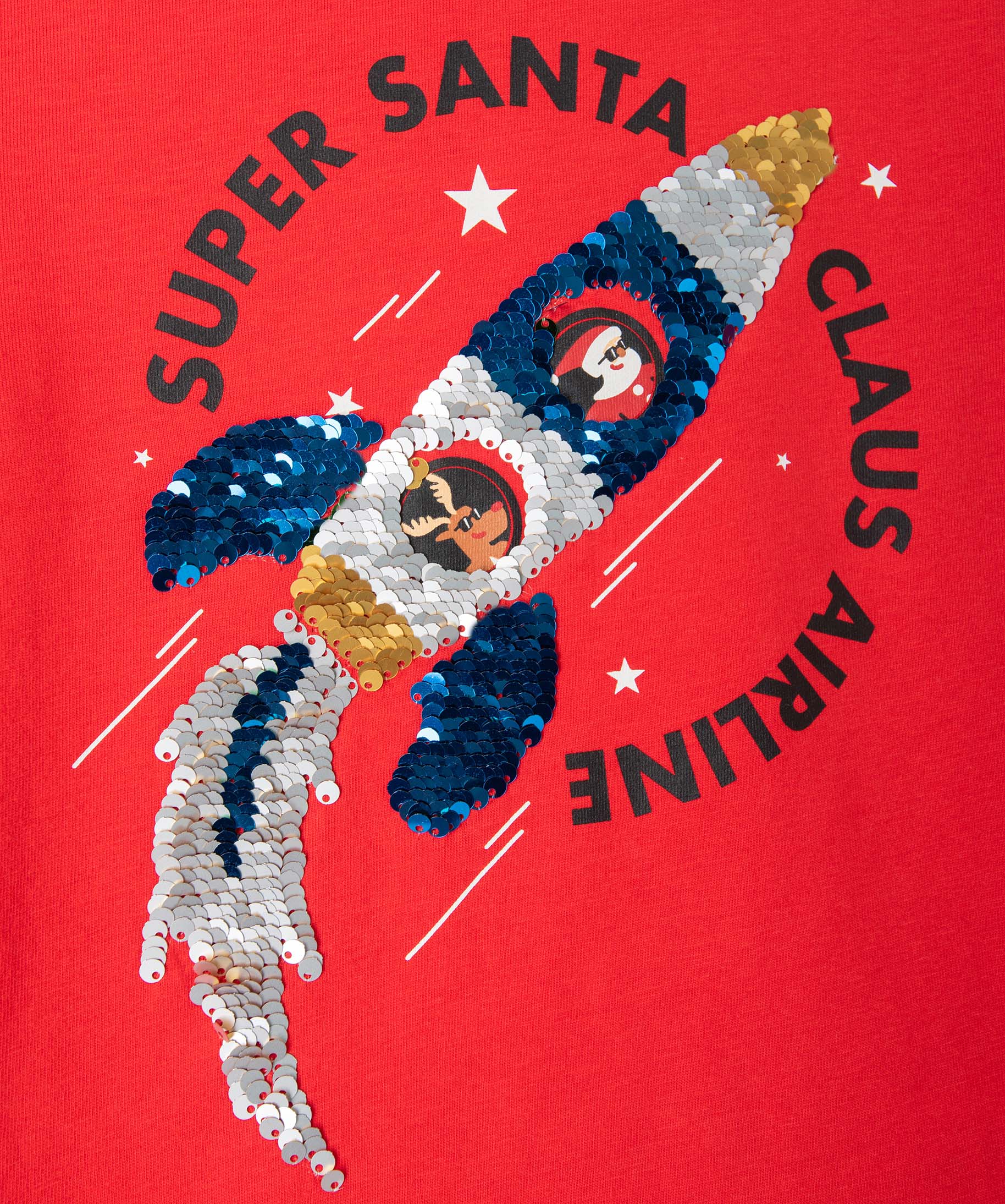 Tee-shirt de Nol Garçon imprimé à sequins réversibles rouge | GEMO