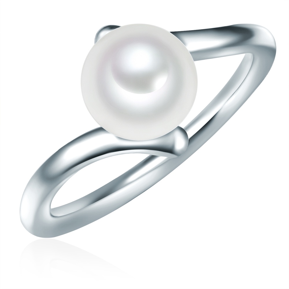 Valero Pearls Bague Argent sterling Perle de culture d'eau douce en Argent Bague
