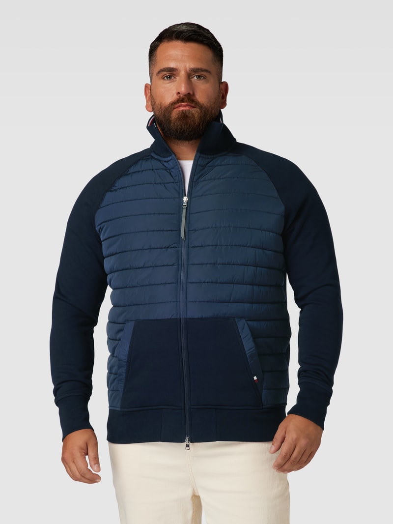 PLUS SIZE Steppjacke mit Stehkragen in marineblau