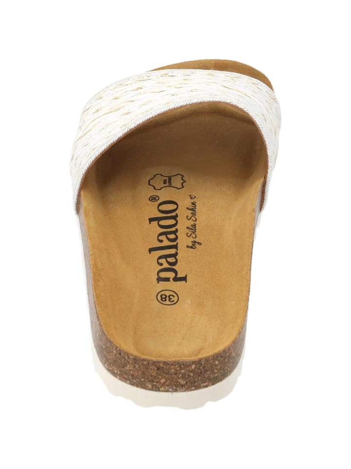 palado Pantoletten in bianco/oro (7cm) günstig kaufen
