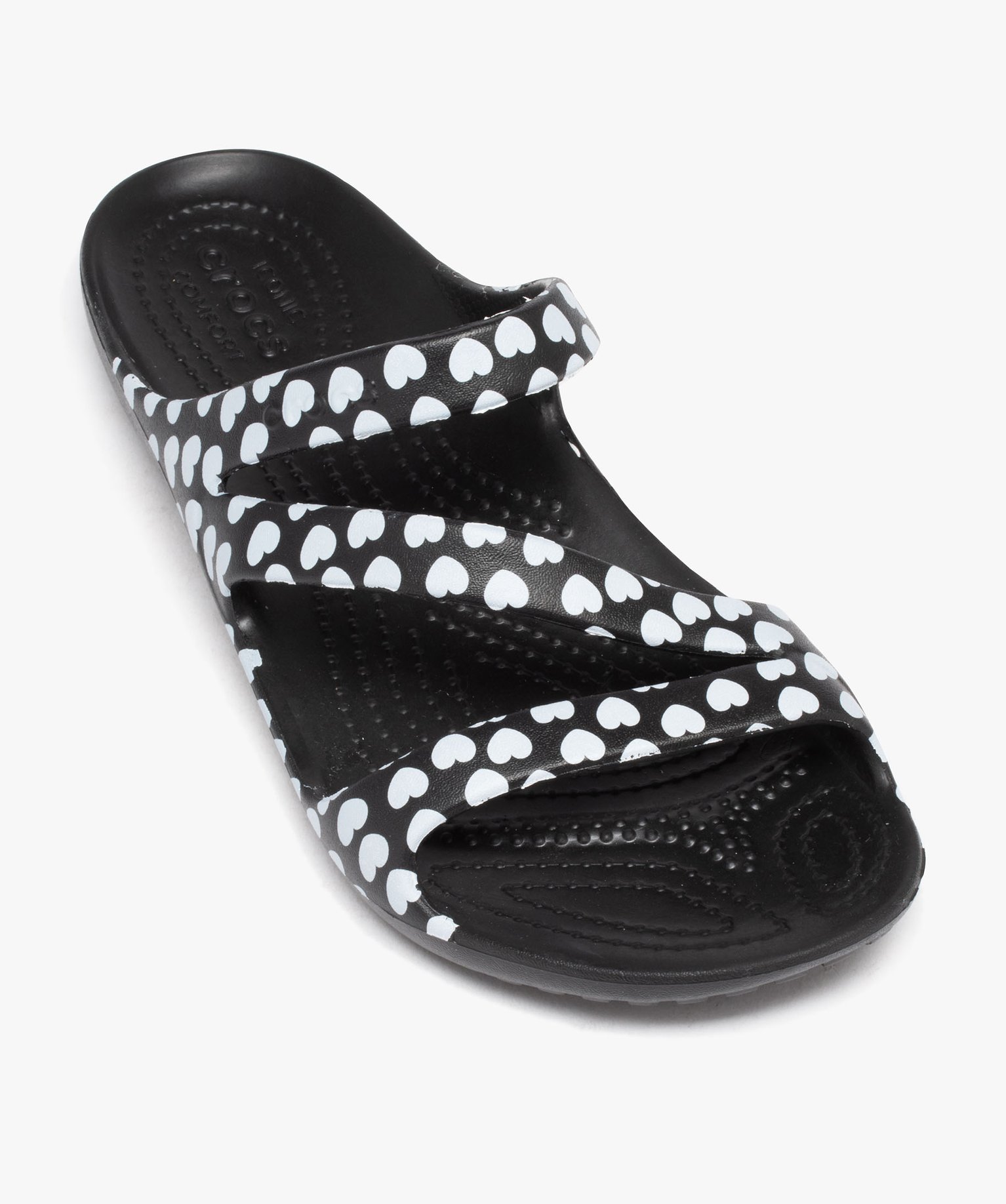 Mules de piscine femme bride en Z à motifs - Crocs noir | GEMO