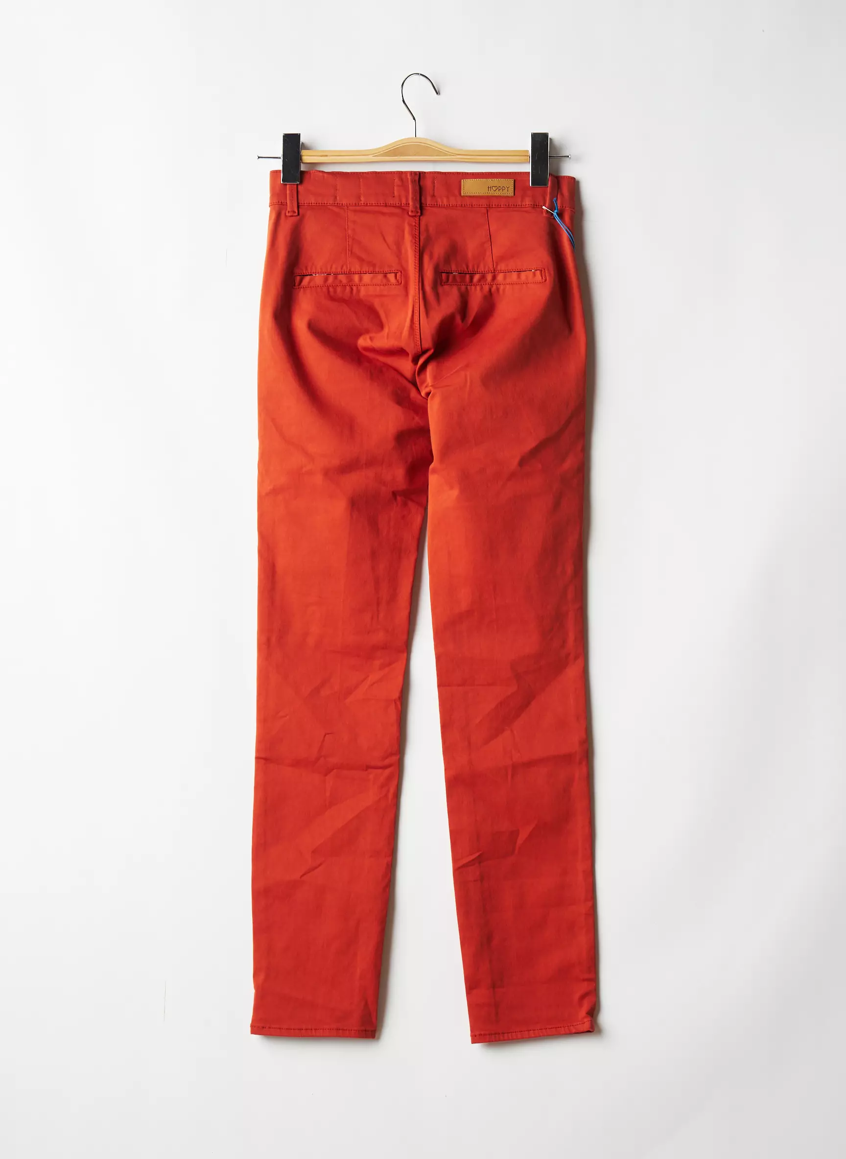 Happy Pantalons Chino Femme couleur orange