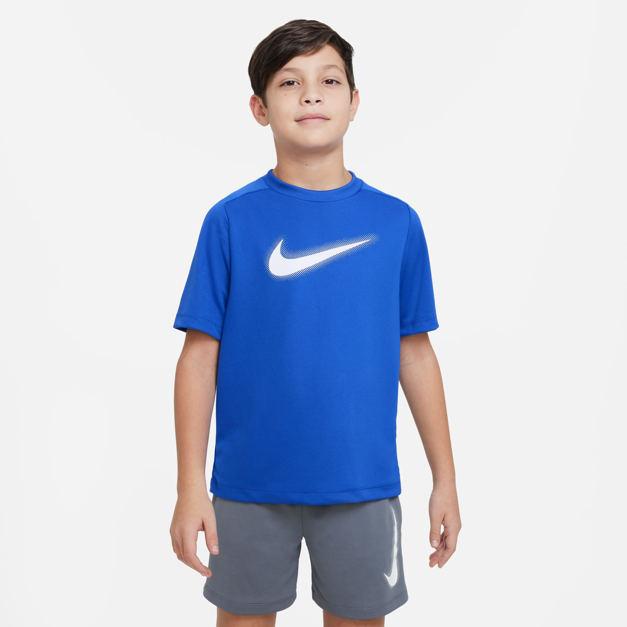 Dri-Fit Graphic T-Shirt Jungen - Blau, Weiß